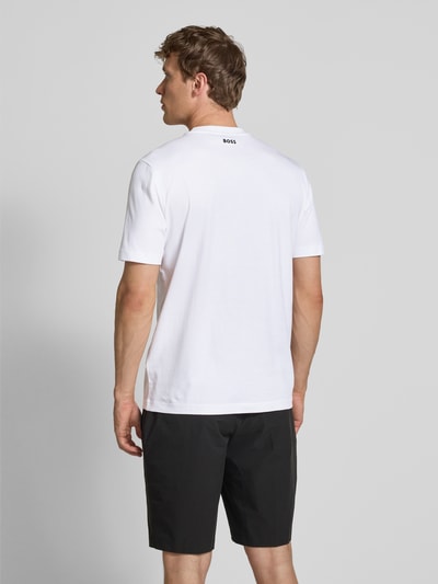BOSS Green Regular Fit T-Shirt aus reiner Baumwolle Modell 'ICONIC' Weiss 5
