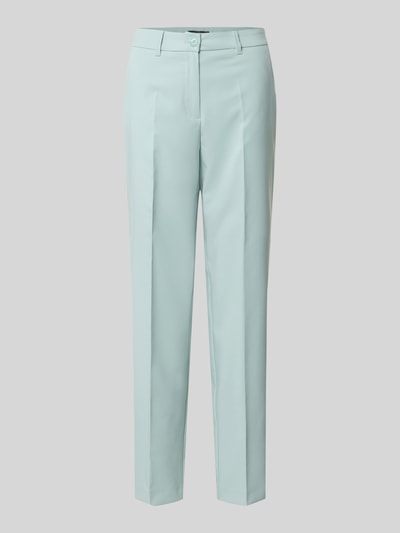 Produktfoto, Straight Fit Stoffhose mit Bügelfalten von Betty Barclay in Hellblau, Gesäßtaschen, Elastischer-Material-Mix, Knopf-Reißverschluss, Bundweite 38 cm, Innenbeinlänge 75 cm bei Größe 36