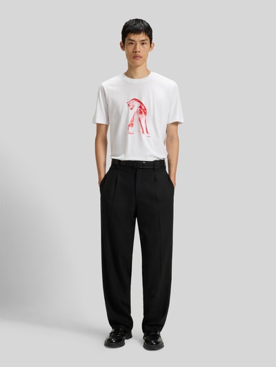 HUGO T-shirt o kroju regular fit z czystej bawełny Biały 1