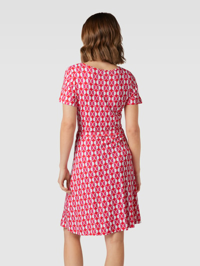 SMASHED LEMON Sukienka o długości do kolan ze wzorem na całej powierzchni Mocnoróżowy 5
