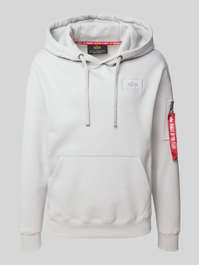 Alpha Industries Hoodie mit Kapuze Hellgrau 2