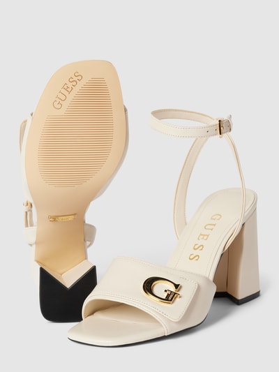 Guess High heels met labeldetail, model 'KERNARA' Offwhite - 4