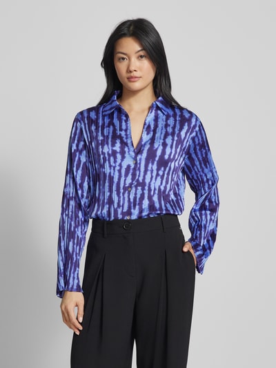 Mango Bluse im Batik-Look Modell 'BOUQUET' Blau 4