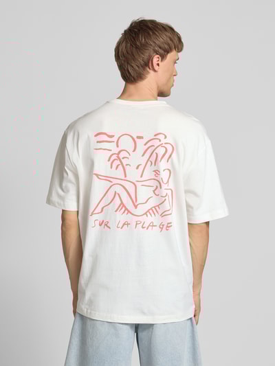 Only & Sons T-Shirt mit Stitching-Detail Modell 'MILO' Weiss 5