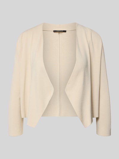 Productfoto, Strickjacke in open pasvorm met 3/4-mouw van comma, viscosemix, effen beige, zachte textuur, lengte 44 cm, mouwlengte 45 cm