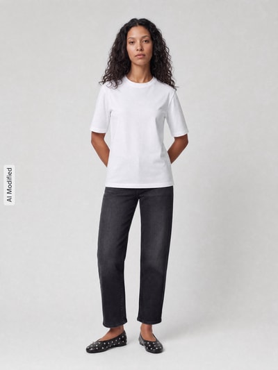 MAC Loose Fit Barrel Jeans aus Baumwoll-Mix mit Modal-Anteil Modell 'DANNI' Black 1