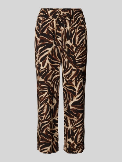 Soyaconcept Caprihose aus Viskose mit elastischem Bund Modell 'ROKSANA' Dunkelbraun 2