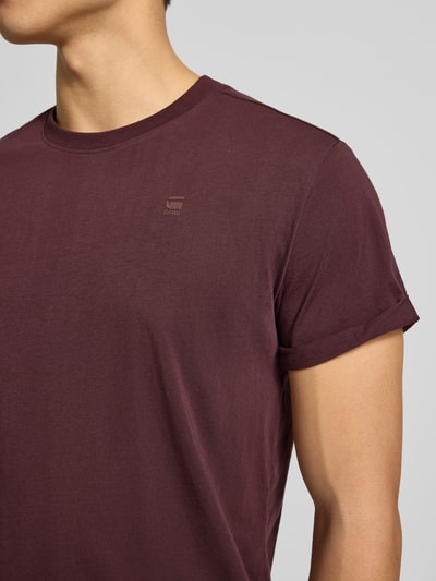 G-Star Raw T-Shirt mit Label-Detail Aubergine 3