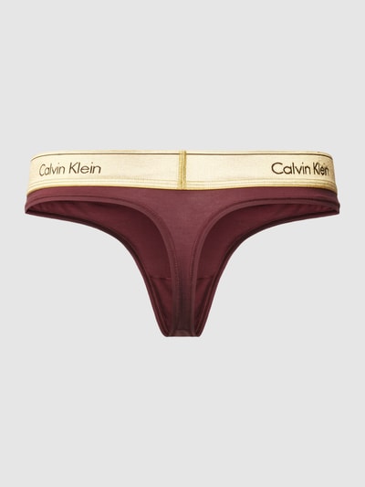 Calvin Klein Underwear String mit elastischem Label-Bund Modell 'HOLIDAY' Bordeaux 3