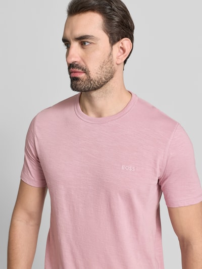 BOSS Orange Slim fit T-shirt van puur katoen, model 'TEGOOD'  Roze - 3