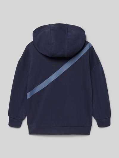 s.Oliver RED LABEL Bluza o kroju oversized fit z kapturem i kieszenią zapinaną na zamek błyskawiczny Granatowy 3