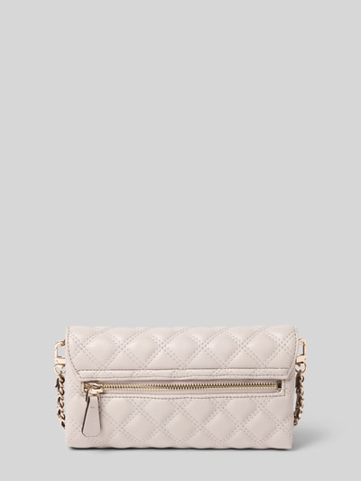 Guess Clutch met doorgestikte naden en labelapplicatie, model 'GIULLY II' Steengrijs - 4