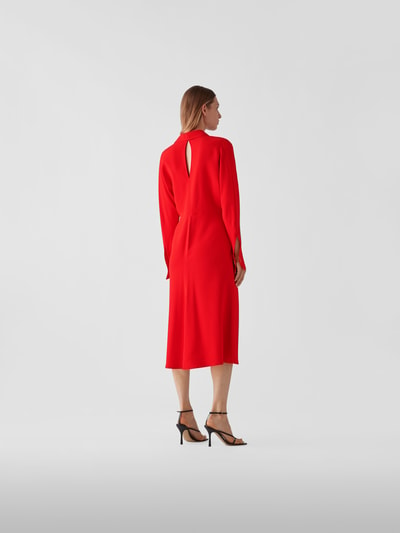 Victoria Beckham Maxikleid mit Umlegekragen Rot 5