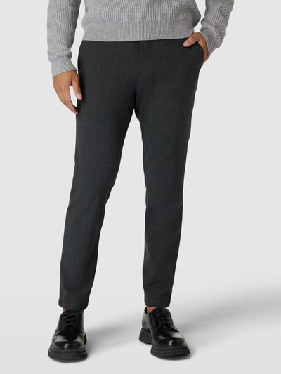 Selected Homme Slim Fit Chino mit Glencheck-Muster Modell 'ROBERT' Mittelgrau 4