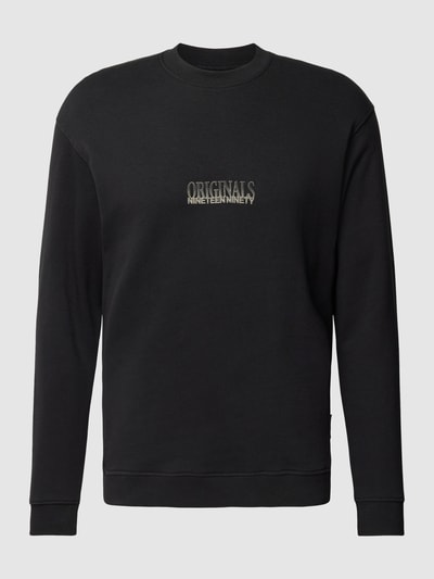 Jack & Jones Sweatshirt met ronde hals, model 'SHADOW' Zwart - 2