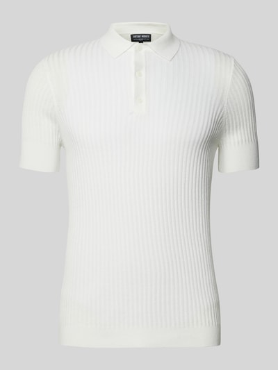 Antony Morato Slim fit poloshirt met structuurmotief Offwhite - 2