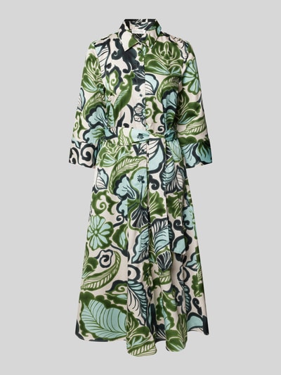 Christian Berg Woman Hemdblusenkleid mit Bindegürtel Dunkelgruen 2