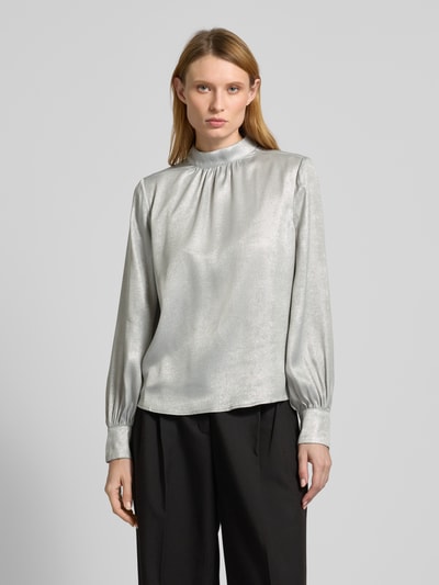 Zero Regular Fit Bluse mit Turtleneck Silber 4