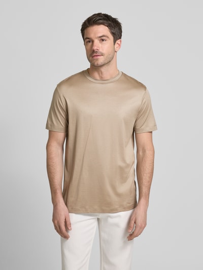 Emporio Armani T-Shirt aus Lyocell-Mix Taupe 4