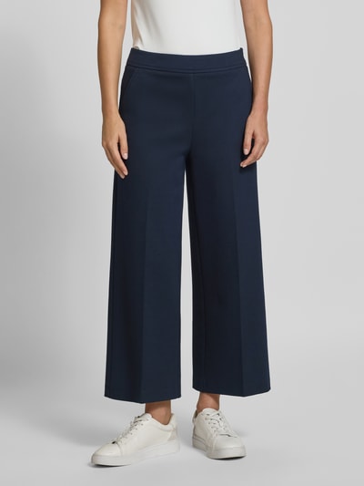 More & More Wide fit pantalon van viscosemix met elastische band Marineblauw - 4