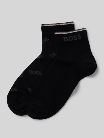 BOSS Socken mit Label-Print im 2er-Pack Black 1