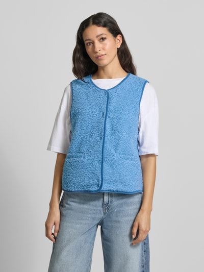 ICHI Kamizelka z listwą na zatrzaski model ‘TINO’ Jasnoniebieski 4