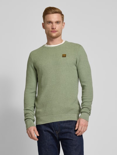 PME Legend Strickpullover mit gerippten Abschlüssen Mint 4