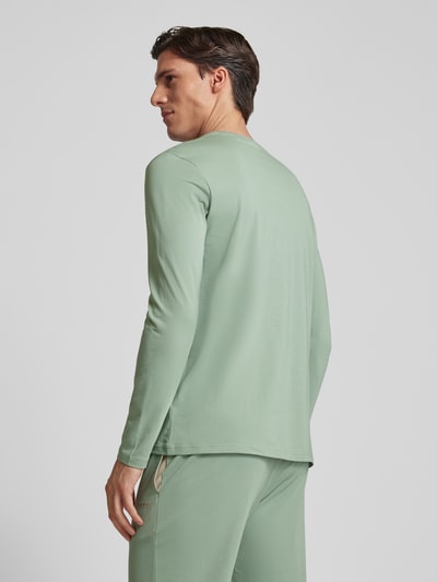 BOSS Longsleeve mit Label-Stitching Modell 'Mix&Match' Mint 5