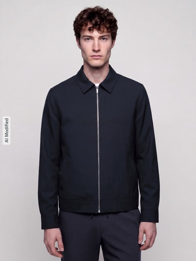 s.Oliver BLACK LABEL Regular Fit Blouson mit Viskose-Anteil Marine 4