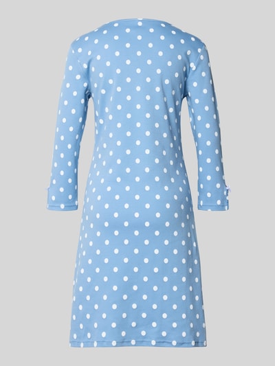 LOUIS & LOUISA Nachthemd mit 3/4-Arm Modell 'Meine Wohlfühlzeit' Blau 3