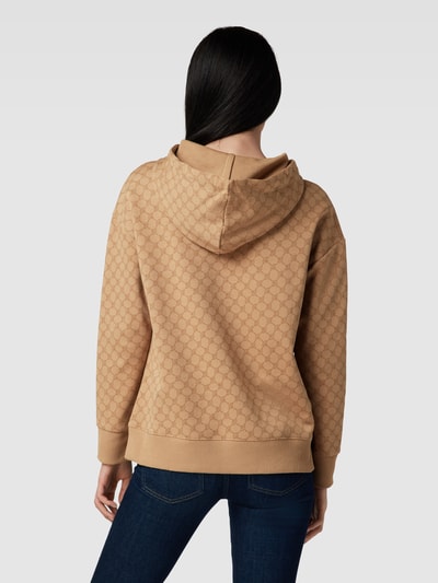 JOOP! Hoodie met all-over labelprint Beige - 5