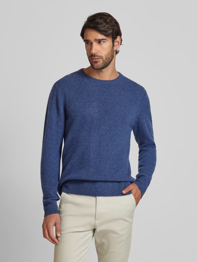 DIGEL Gebreide pullover met ribboorden, model 'Faros' Blauw - 4