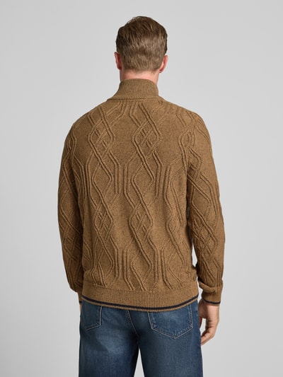 Lerros Gebreid jack met ritssluiting Lichtbruin - 5