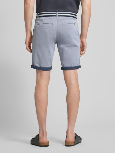 Tom Tailor Slim Fit Chino-Shorts mit Gürtel Blau 5