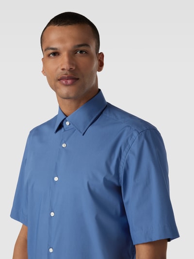 BOSS Regular Fit Business-Hemd mit 1/2-Arm Modell 'Joe' Jeansblau 3