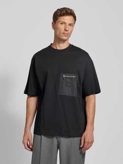 ARMANI EXCHANGE Oversized T-Shirt mit Label-Patch Black 4