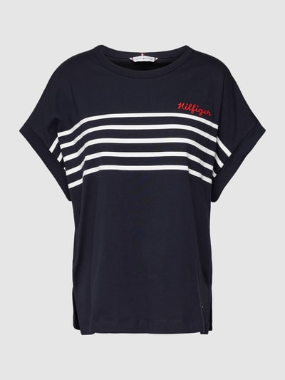 Tommy Hilfiger T-Shirt mit Streifenmuster Marineblau 2