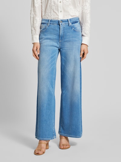 Cambio Wide Leg Jeans mit verkürztem Schnitt Bleu 4