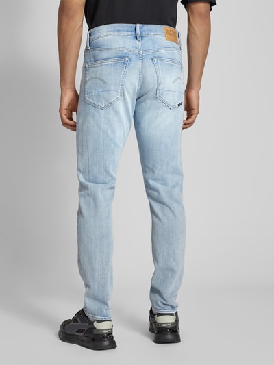 G-Star Raw Slim Fit Jeans im Used-Look Modell '3301' Hellblau 5