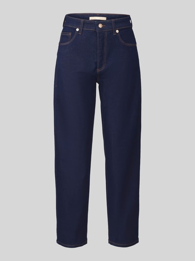 Produktfoto, donkerblauwe Loose Fit Barrel Jeans aus Baumwoll-Mix mit Modal-Anteil Modell 'DANNI' van MAC, dames barrel jeans van MAC, gladde textuur