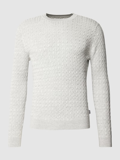 s.Oliver RED LABEL Gebreide pullover met structuurmotief Lichtgrijs - 2