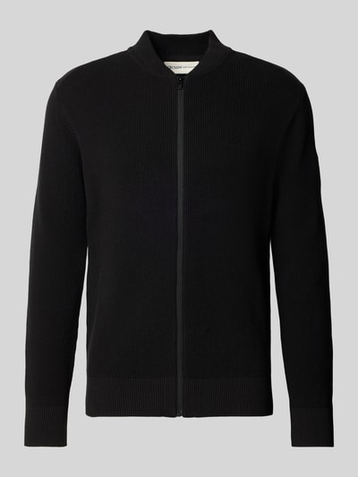 Tom Tailor Denim Regular Fit Strickjacke aus reiner Baumwolle BLACK 2