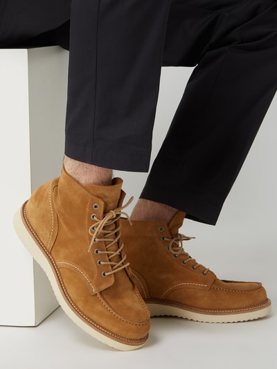 SELECTED HOMME Boots van suède, model 'Teo' Cognac - 3