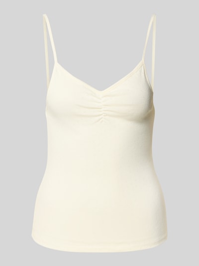 Only Slim fit top met bandjes van puur katoen, model 'CARLOTTA' Offwhite - 2