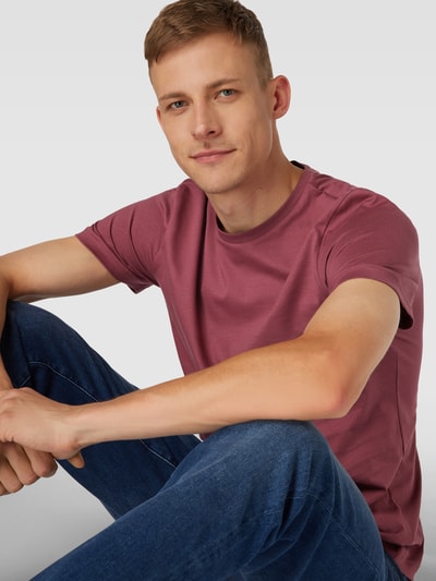 Christian Berg Men T-shirt van katoen met ronde hals Metallic roze - 3