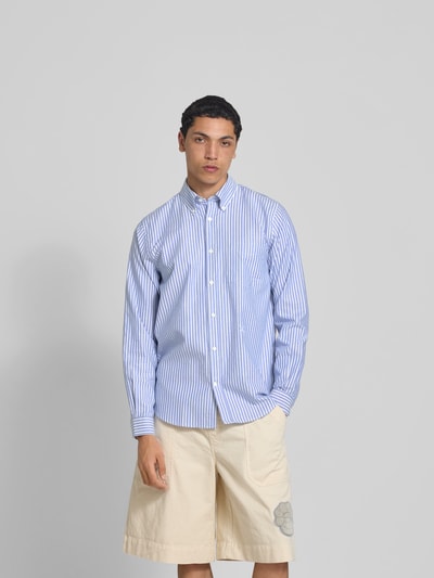 Closed Slim Fit Businesshemd mit Knopfleiste Hellblau 4
