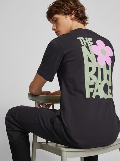 The North Face T-Shirt mit Label-Print Black 3