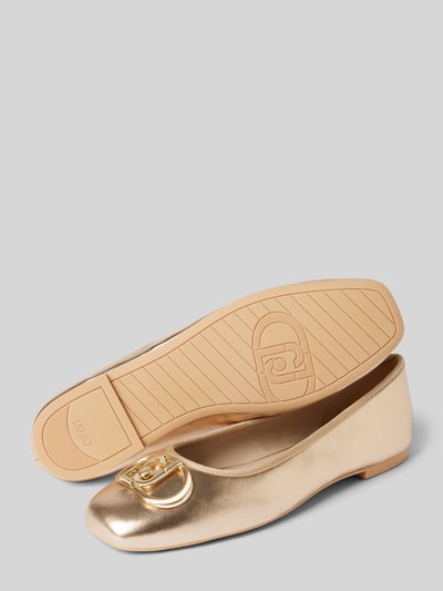 Liu Jo Ballerinas mit Label-Detail Modell 'DAFNE' Gold 4