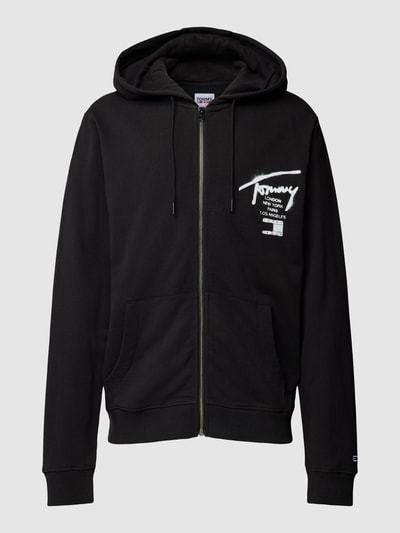 Tommy Jeans Bluza rozpinana z nadrukiem z logo i wpuszczanymi kieszeniami Czarny 2