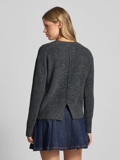 Pepe Jeans Sweter z dzianiny o kroju regular fit z dodatkiem wełny model ‘CECIL’ Ciemnoszary melanż 5